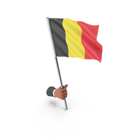 Belgium Hand Hold Flag PNG & PSD Images