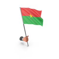 Burkina Hand Hold Flag PNG & PSD Images