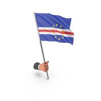 Cabo Verde Hand Hold Flag PNG & PSD Images