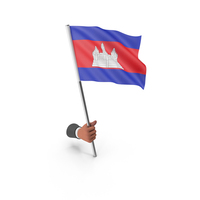 Cambodia Hand Hold Flag PNG & PSD Images