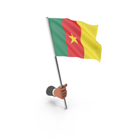 Cameroon Hand Hold Flag PNG & PSD Images