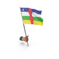 Central African Republic Hand Hold Flag PNG & PSD Images