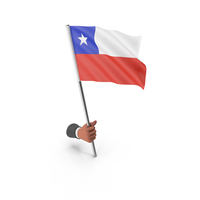 Chile Hand Hold Flag PNG & PSD Images