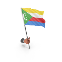Comoros Hand Hold Flag PNG & PSD Images