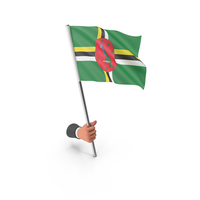 Dominica Hand Hold Flag PNG & PSD Images