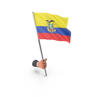 Ecuador Colombia Hand Hold Flag PNG & PSD Images