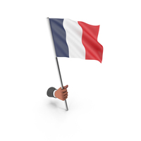 France Hand Hold Flag PNG & PSD Images