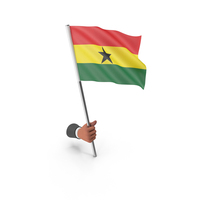 Ghana Hand Hold Flag PNG & PSD Images