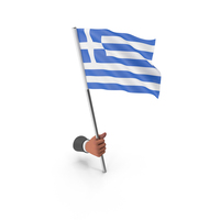 Greece Hand Hold Flag PNG & PSD Images