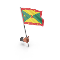 Grenada Hand Hold Flag PNG & PSD Images