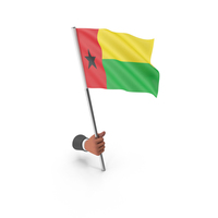 Guinea Bissau Hand Hold Flag PNG & PSD Images