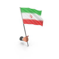 Iran Hand Hold Flag PNG & PSD Images