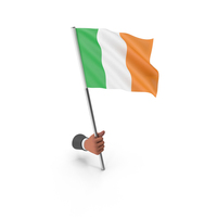 Ireland Hand Hold Flag PNG & PSD Images