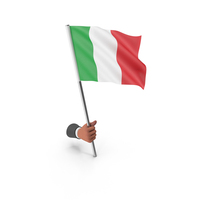 Italy Hand Hold Flag PNG & PSD Images