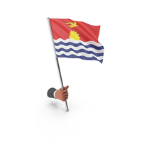 Kiribati Hand Hold Flag PNG & PSD Images