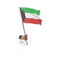 Kuwait Hand Hold Flag PNG & PSD Images