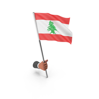 Lebanon Hand Hold Flag PNG & PSD Images