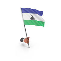 Lesotho Hand Hold Flag PNG & PSD Images