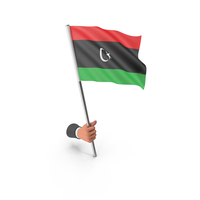 Libya Hand Hold Flag PNG & PSD Images