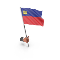 Liechtenstein Hand Hold Flag PNG & PSD Images