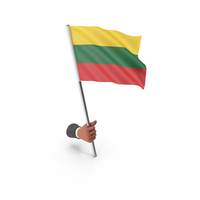 Lithuania Hand Hold Flag PNG & PSD Images