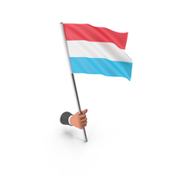 Luxembourg Hand Hold Flag PNG & PSD Images