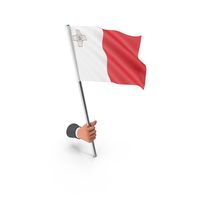 Malta Hand Hold Flag PNG & PSD Images