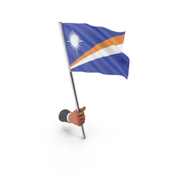 Marshall Islands Hand Hold Flag PNG & PSD Images