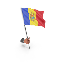 Moldova Hand Hold Flag PNG & PSD Images