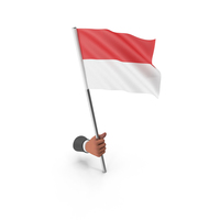 Monaco Hand Hold Flag PNG & PSD Images