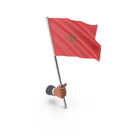 Morocco Hand Hold Flag PNG & PSD Images