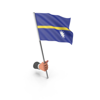 Nauru Hand Hold Flag PNG & PSD Images