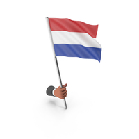 Netherlands Hand Hold Flag PNG & PSD Images