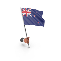 New Zealand Hand Hold Flag PNG & PSD Images