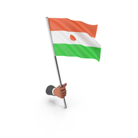 Niger Hand Hold Flag PNG & PSD Images