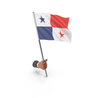 Panama Hand Hold Flag PNG & PSD Images