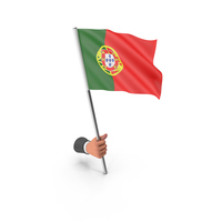 Portugal Hand Hold Flag PNG & PSD Images