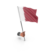Qatar Hand Hold Flag PNG & PSD Images