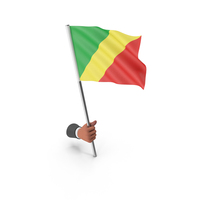 Republic Of The Congo Hand Hold Flag PNG & PSD Images