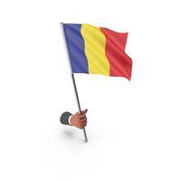 Romania Hand Hold Flag PNG & PSD Images