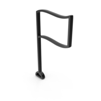 Achievement And Success Flag Icon Black PNG & PSD Images