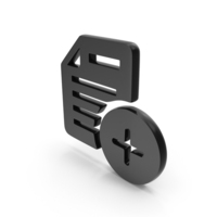 Document Add Document Document Add Icon Black PNG & PSD Images