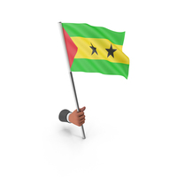 Sao Tome And Principe Hand Hold Flag PNG & PSD Images