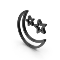 Black Islamic Moon Icon PNG & PSD Images