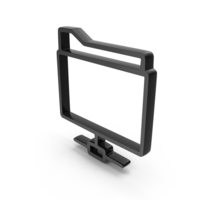 Out Line Data Tranfer Folder Folder With Data Tranfer Icon Black PNG & PSD Images