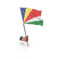 Seychelles Hand Hold Flag PNG & PSD Images