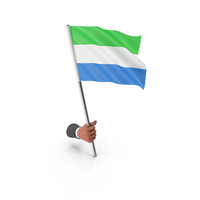 Sierra Leone Hand Hold Flag PNG & PSD Images