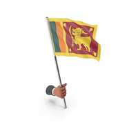 Sri Lanka Hand Hold Flag PNG & PSD Images