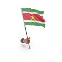 Suriname Hand Hold Flag PNG & PSD Images