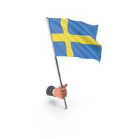 Sweden Hand Hold Flag PNG & PSD Images